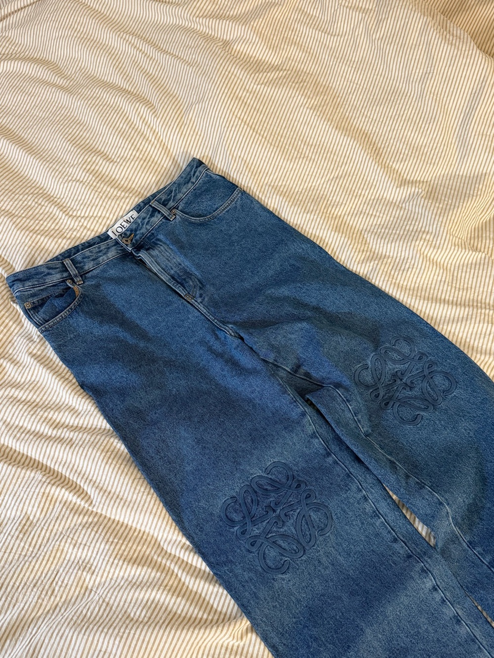 Loewe Denim Jeans with Anagram Embroidery